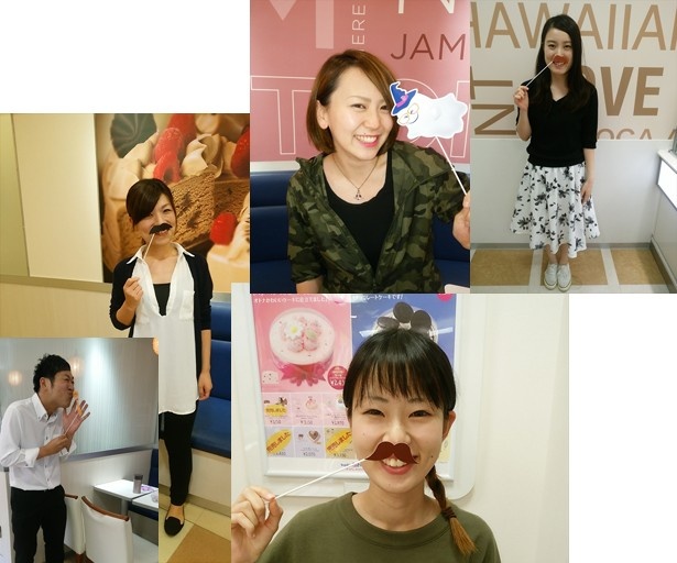 ショップではアイスクリームとフォトプロップスを持って自由に写真撮影することができる