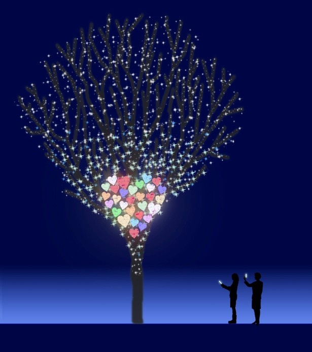 【写真を見る】スマートフォンを操作し、色や動きの変化を楽しめる「TOUCH the HEART」※画像はイメージ