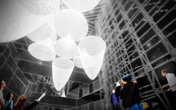 ウェストウォークの空間に現れる「Airy Walk」は、一流クリエイターによるクリスマスの特別インスタレーション