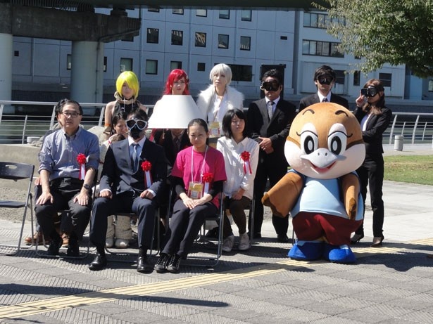 初日の3日(土)、「おおさかカンヴァス2015」のアーティスト・パフォーマーなどがオープニングイベントに出席した