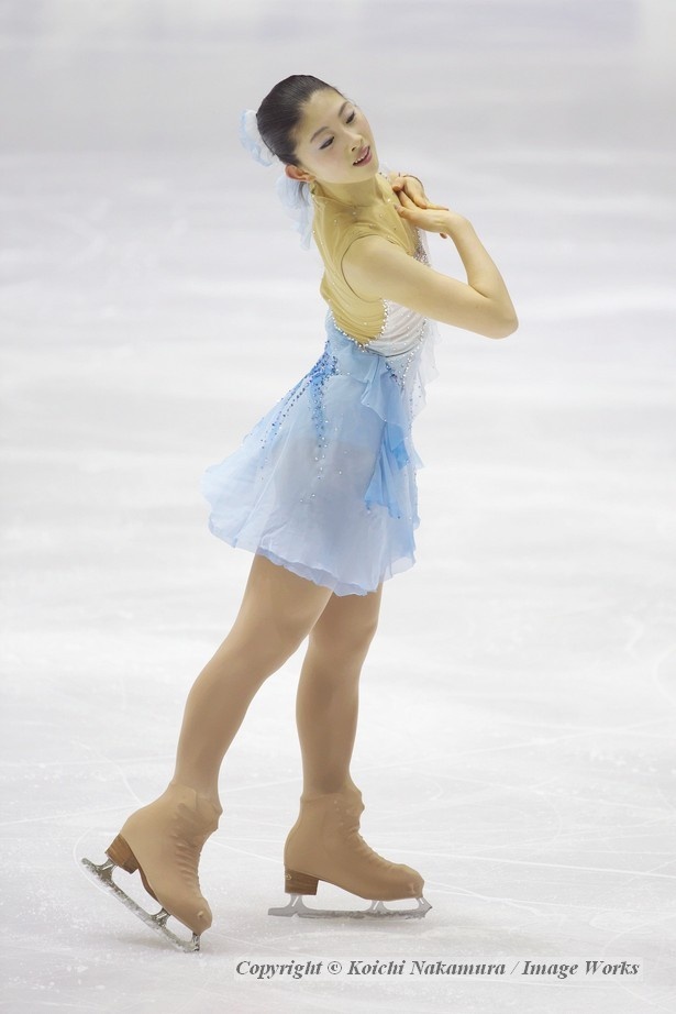 ミスはあったものの無事にショートプログラムを乗り切った永井優香