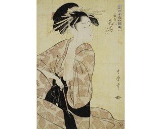 下町の本所吾妻橋でタバコの浮世絵を鑑賞