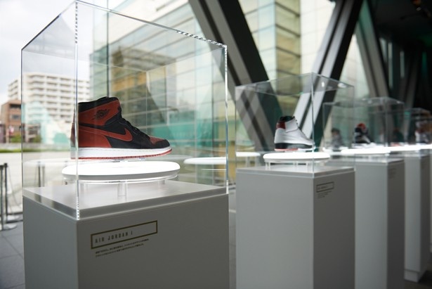 「JORDAN HISTORY」では「エア ジョーダン」シリーズ全29作が展示される