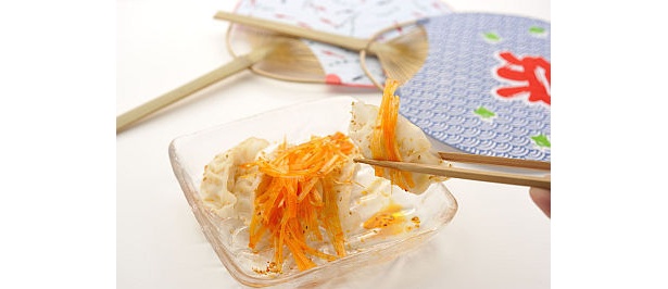 海鮮素材と辛味ネギが合う！｢冷やっシーフード｣(450円/包王)