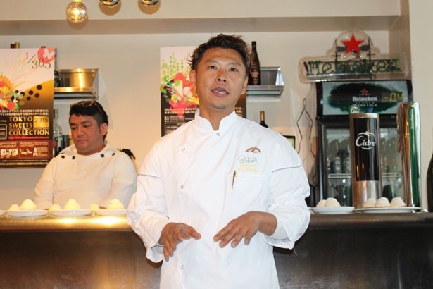 田中シェフは、新進気鋭の若手パティシエとして注目を集める1人。複雑な人の心や、思い通りに行かないこともある人生をケーキで表現した