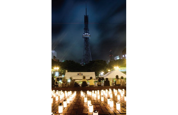 名古屋テレビ塔55周年でキャンドルナイト開催
