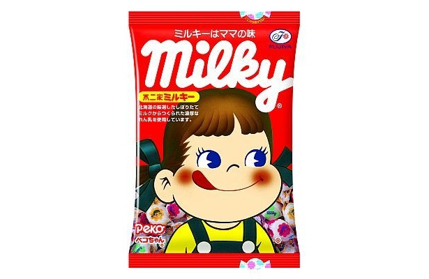 子供はもちろん、幅広い世代に人気！　「ミルキー」（210円）