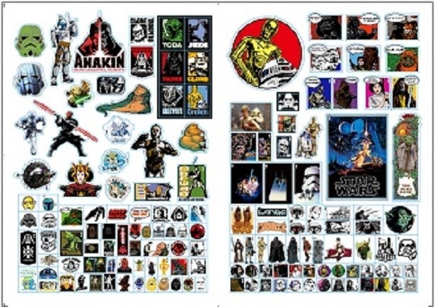 ｢STAR WARS SPECIAL STICKER BOOK｣収録のステッカーの一部
