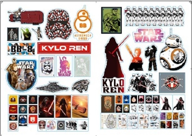 ｢STAR WARS SPECIAL STICKER BOOK｣収録のステッカーの一部