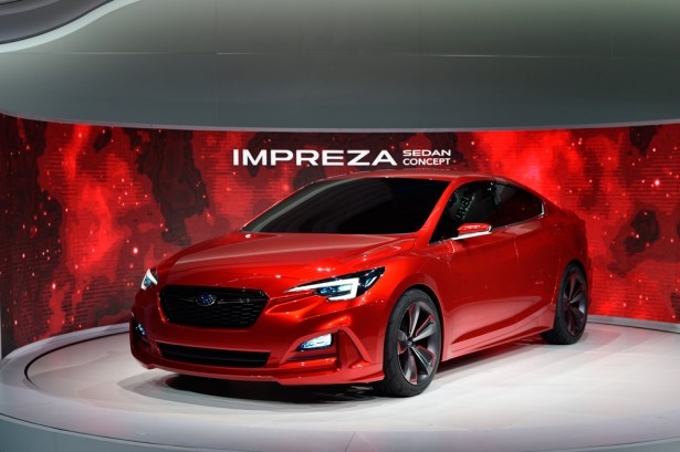 世界初公開となった「IMPREZA SEDAN CONCEPT」は、今後のスバル車のデザイン方向性を示すコンセプトカー