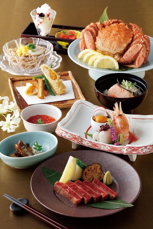 きょうど料理亭 杉ノ目のディナーコース「北海道味めぐり会席～広尾町から～」(全8品・7560円・サービス料別)