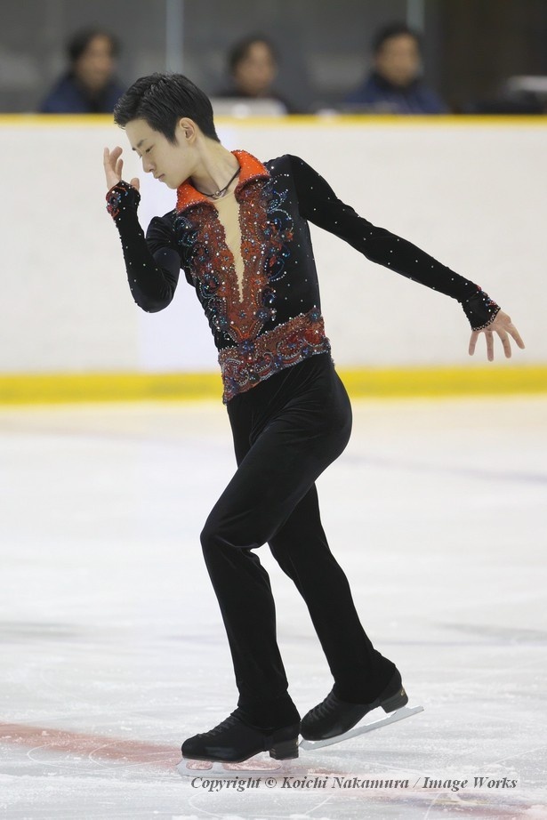 山本草太、全日本ジュニアでのショートプログラム