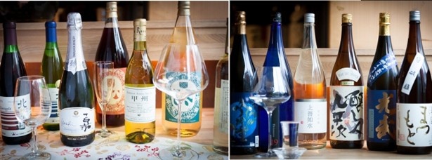 お酒はカキとの相性がいい銘酒が並ぶ