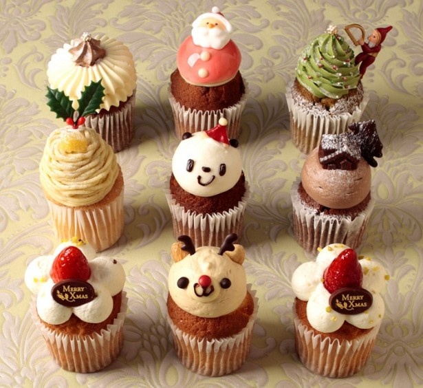 Fairycake Fair「クリスマスBOX」(9個入・4170円)は、人気のカップケーキのクリスマスバージョン