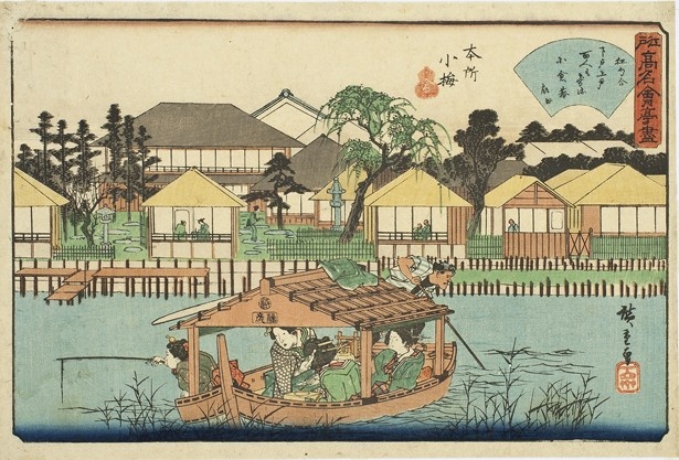 隅田川の周辺で暮らす江戸時代の人々を描いた浮世絵