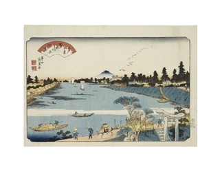 下町の墨田区で“隅田川”の浮世絵を鑑賞
