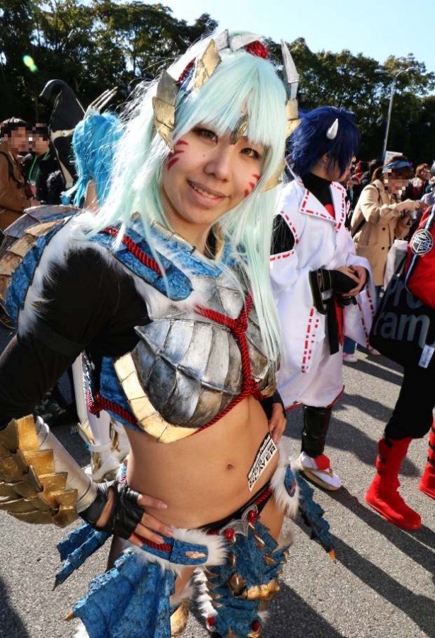 「モンスターハンター」のジンオウ装備。コスプレイヤー=かずは