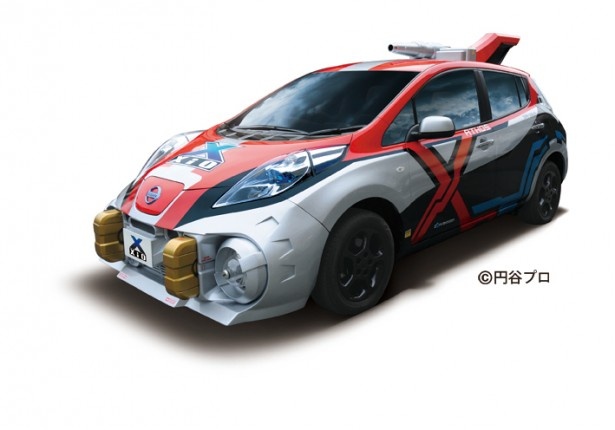 劇場版 ウルトラマンXに登場する特装車「ジオアトス」。日産リーフをベースとしている