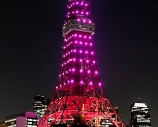 一夜限定！東京タワーがピンクダイヤモンドに染まる