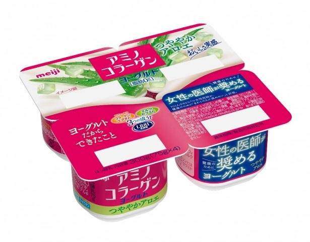 【写真を見る】女性医師が推奨！「アミノコラーゲンヨーグルトつややかアロエ」(希望小売価格・税抜280円)がリニューアル発売