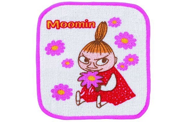 ミーのタオル地コースター。ムーミンの柄との2枚組みだ