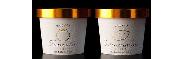栃木県大田原市産の「とまと」のシャーベットと茨城県行方市の「さつまいも」