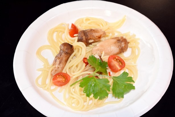 注目メニューの一つ「松茸パスタ」