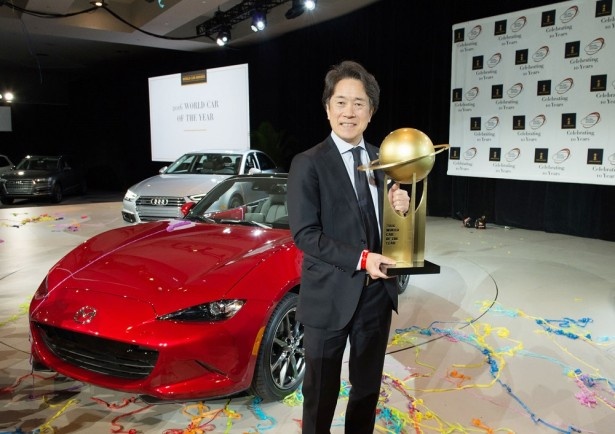 ワールド・カー・アワーズ授賞式には、マツダの毛籠勝弘常務執行役員も出席