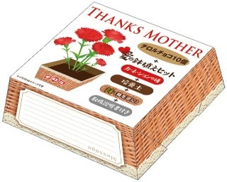 種から育てるカーネーション付き！母の日にチロルチョコ