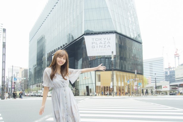 CHANNELのクリッパー(投稿者)、菊原梨華さんが東急プラザ銀座へ潜入！数寄屋橋交差点でひときわ目を引く外観は日本の伝統工芸“江戸切り子”がモチーフ
