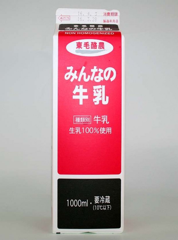 東毛酪農業協同組合の「みんなの牛乳」(1000ml、432円)