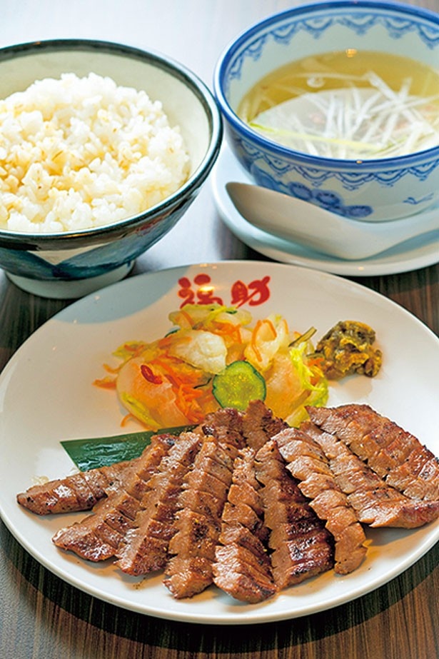 【仙台牛たん 福助】牛一頭から1食分だけの希少部位を丁寧に焼き上げた「極み牛たん焼き定食(並)」