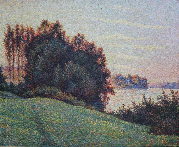 マクシミリアン・リュース「日没の風景」1888 年 油彩、キャンヴァス 50×60 cm 個人蔵