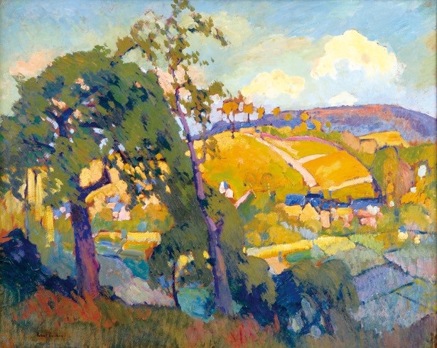 ロベール・アントワーヌ・パンション 「ブランヴィル=クルヴォンの谷」 1910 年頃 油彩、キャンヴァス 65×81 cm 個人蔵