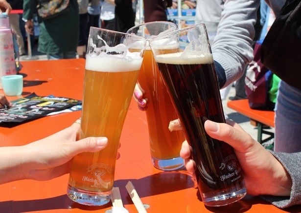 仲間とドイツビールで乾杯！
