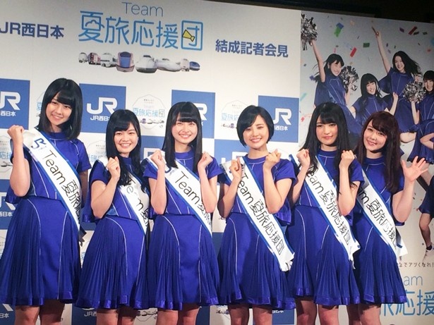 イメージキャラクターに就任したHKT48(写真左から若田部 遥、本村 碧唯、松岡 はな、兒玉 遥、神志那 結衣、村重 杏奈)