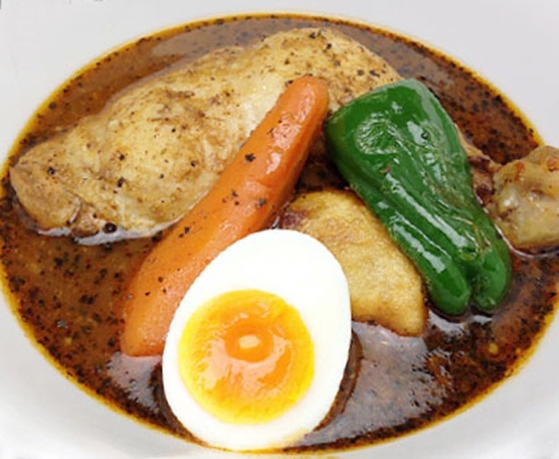 スープカレー専門店「らっきょ」では、十勝食材を使用したオリジナルカレーを提供