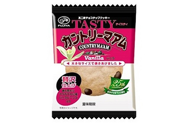重量比で約2倍という「テイスティカントリーマアム」（74円）。5/19（火）、東日本地区のコンビニエンスストア限定で発売された