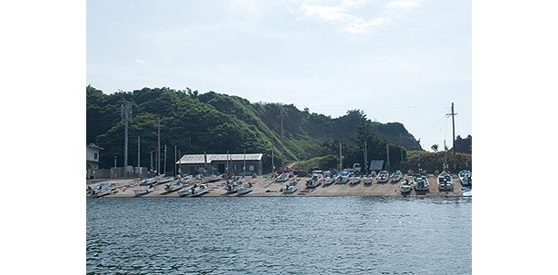 洞窟探検プランの出港場所である竹野漁港