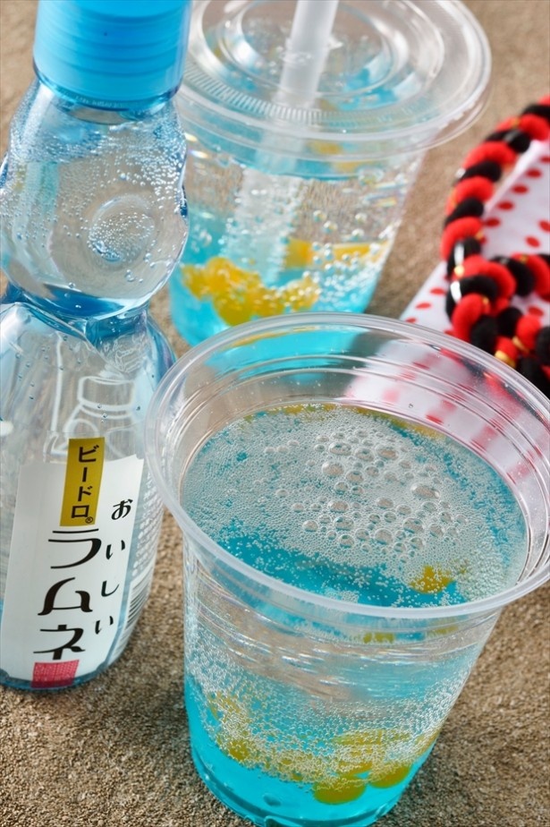 イベントブースでは「ラムネゼリードリンク」(410円)を販売中