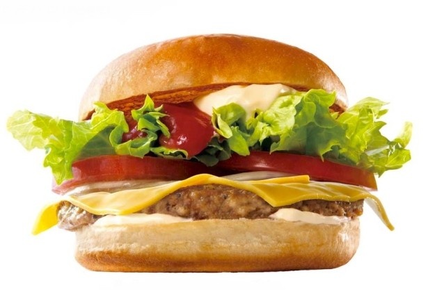 【写真を見る】ロッテリア史上最大級のDX(デラックス)バーガーにチーズをトッピングした「ロッテリアDX(チーズ)(720円)」は食べ応え抜群！