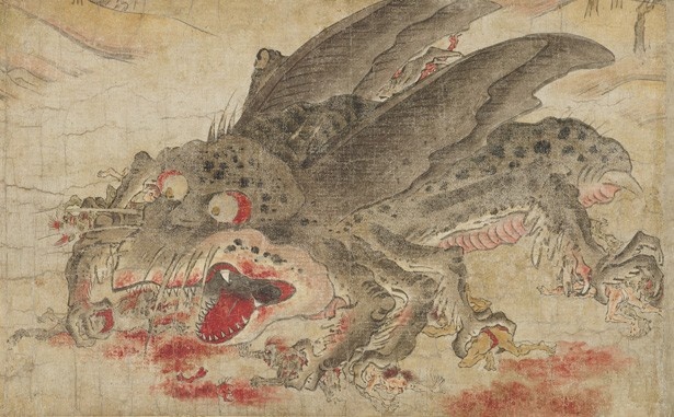 国宝「辟邪絵 神虫」。人間に病気をもたらす疫鬼を退治する善神を描いた絵を中国では辟邪絵という