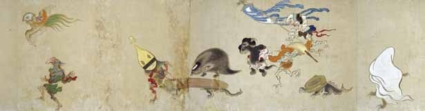 【写真を見る】重要文化財「百鬼夜行絵巻」。数ある百鬼夜行絵巻の中で、もっとも傑作といわれている名品
