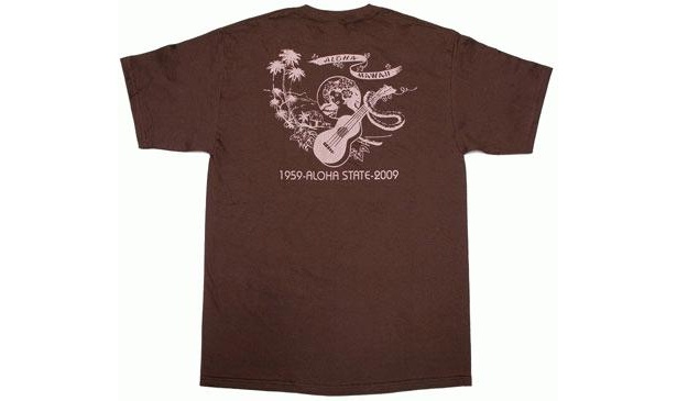 Hau'oliのハワイ州誕生50周年Tシャツ(3000円) ハワイ直輸入の記念Tシャツが3柄そろっている。サイズはメンズS〜L、レディスS。各5色