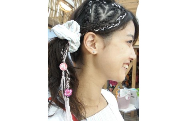 完成図！ かわいいハート型ができました。そしてジビッツが編みこまれています