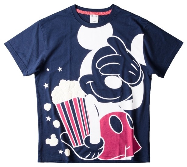 目元を隠したミッキーマウスがキュートな「X-girl Tシャツ(ネイビー)」(7500円、フリーサイズ)