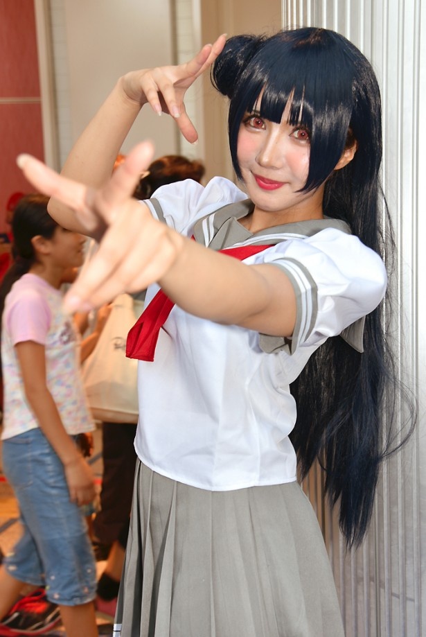 「ラブライブ！サンシャイン!!」の津島善子に扮する あいちかさん