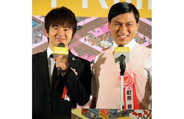 「PRIME TOWN」内では、オードリーといっぱい遊べるよ！　とアピールする2人