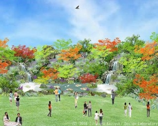 “うめきた”に2つの滝が流れる庭園が期間限定で登場