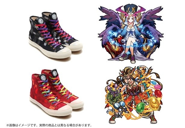 【写真を見る】人気スニーカーブランド「UBIQ」(ユービック)とモンストがコラボレーションした2種類のデジカモ柄スニーカー(税抜8900円)